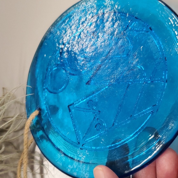 ⭐️ Blenko Owl Family Suncatcher 6" Blue 2024 - Picture 6 of 11